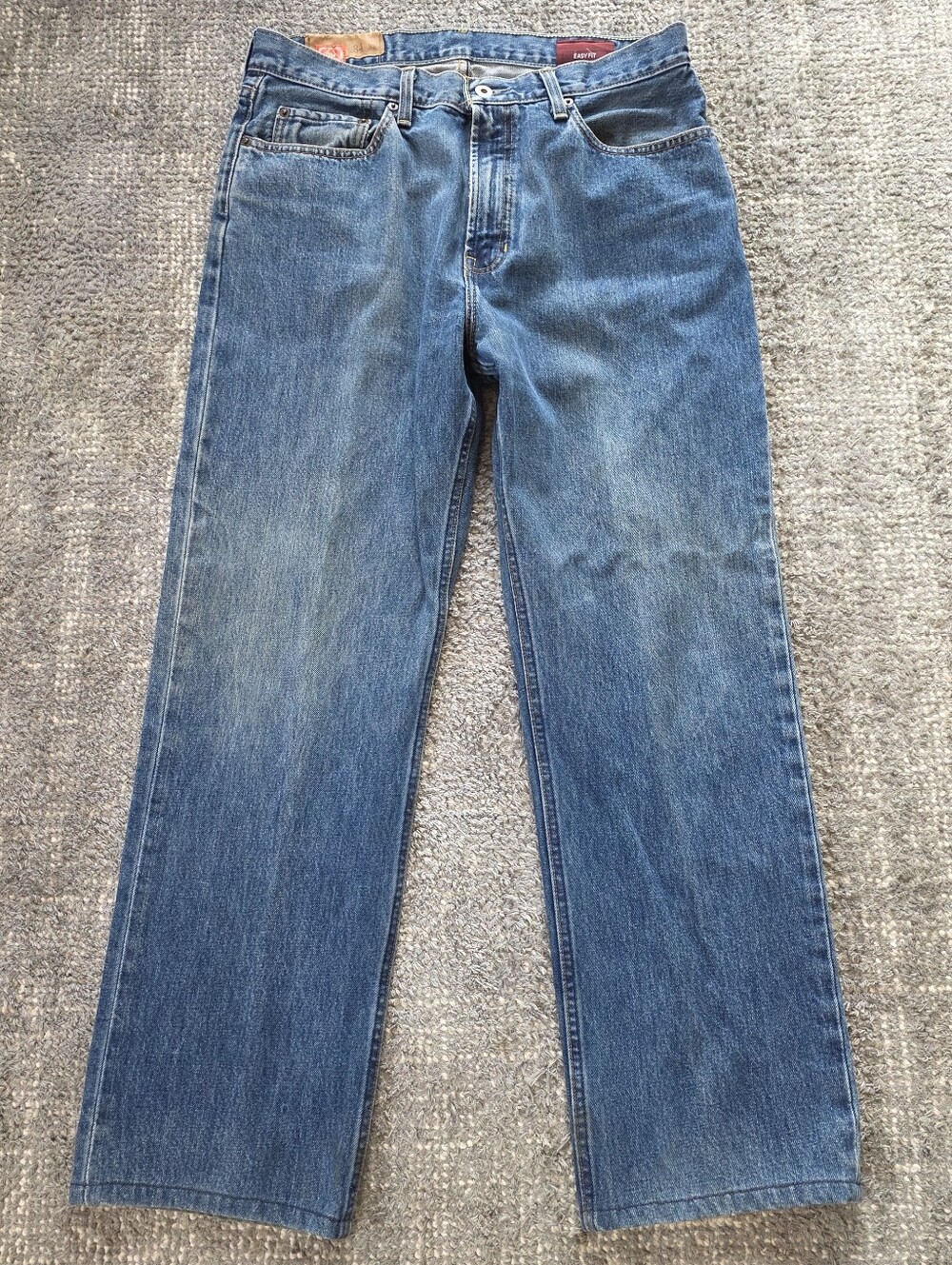 Gap 1969 Easy Fit Jeans 34x30 Vintage Y2K Relaxed Straight Dark Wash Distressed
